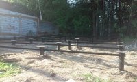 Свайный фундамент с оголовком и обвязкой в г. Чехов
