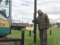 д. Заворово, 25 свай диаметром 108, длиной 2.5 м под брусовой дом, размер фундамента 8х8