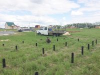 свайный фундамент под каркасный дом 10х12, с небольшой терассой
