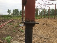Фундамент под выставочный комплекс сельского хозяйства, размер 56х12, количество свай 30 шт. диаметром 108 длиной 2.5м с усиленным оголовком