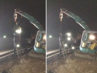 Фундамент под железнодорожный перон (станция Ростокино)