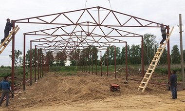 Свайный фундамент под выставочный комплекс в д. Новоселки, Каширский район, Московская область