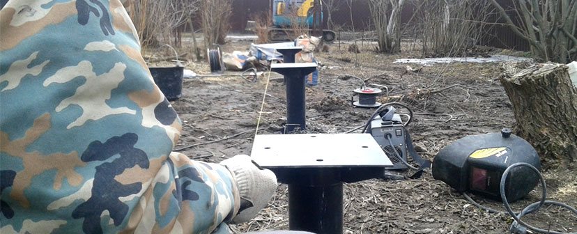 Винтовые сваи под щитовой дом Винтовые сваи под щитовой дом